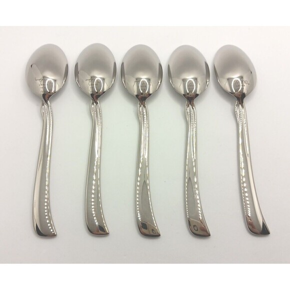 Lenox Simply Fine Twist 5 Piece Teaspoon Set 18/10 Stainless Vietnam New - Picture 5 of 9